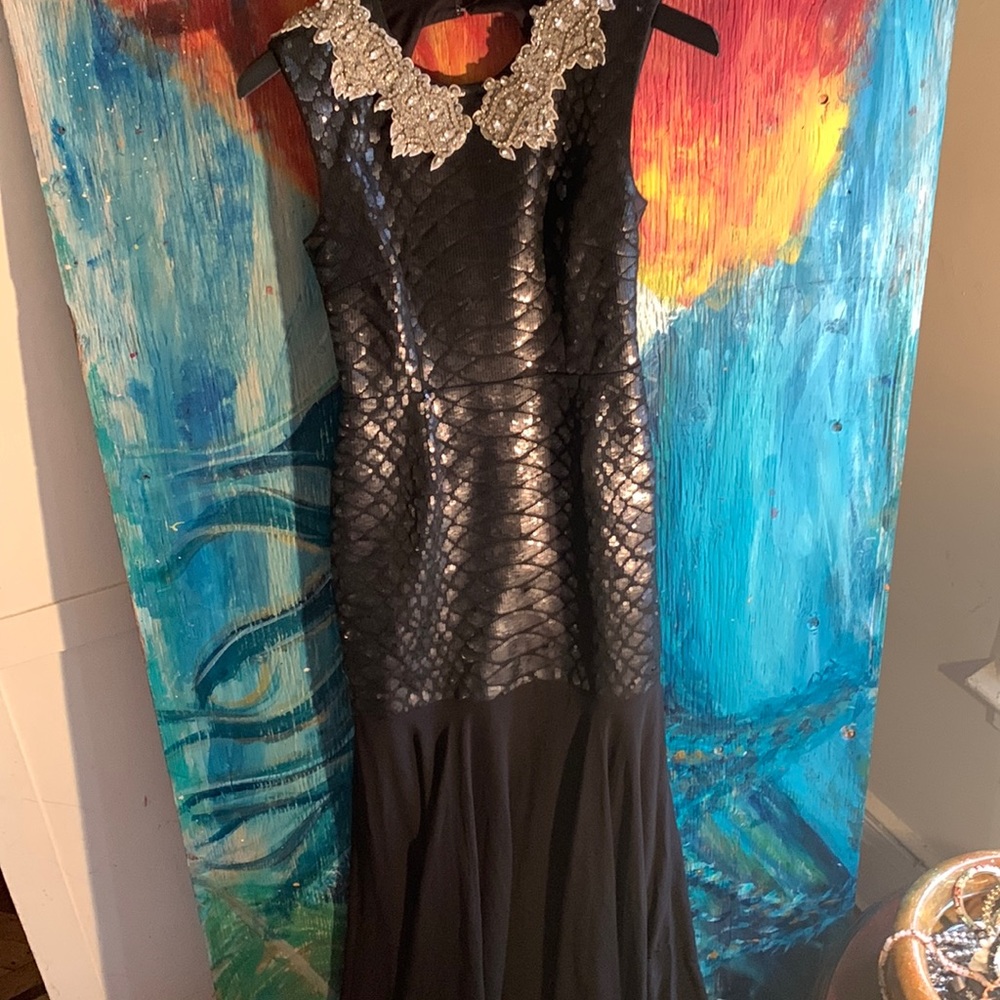 Vintage open back sequin dress